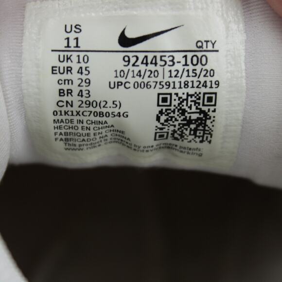 Nike Air VaporMax Plus Men’s Sneaker White Platinum Size 11 Vapor Cushion Retro - Picture 9 of 9